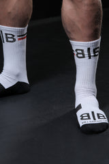 CREW LENGTH SOCKS - Lines Red