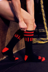 MID CALF – BLACK RED