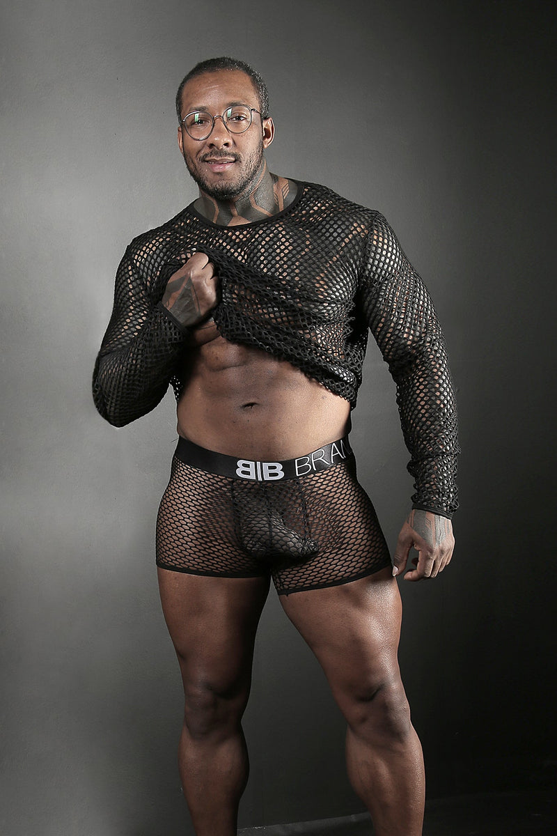 MESH BOXER - BLACK
